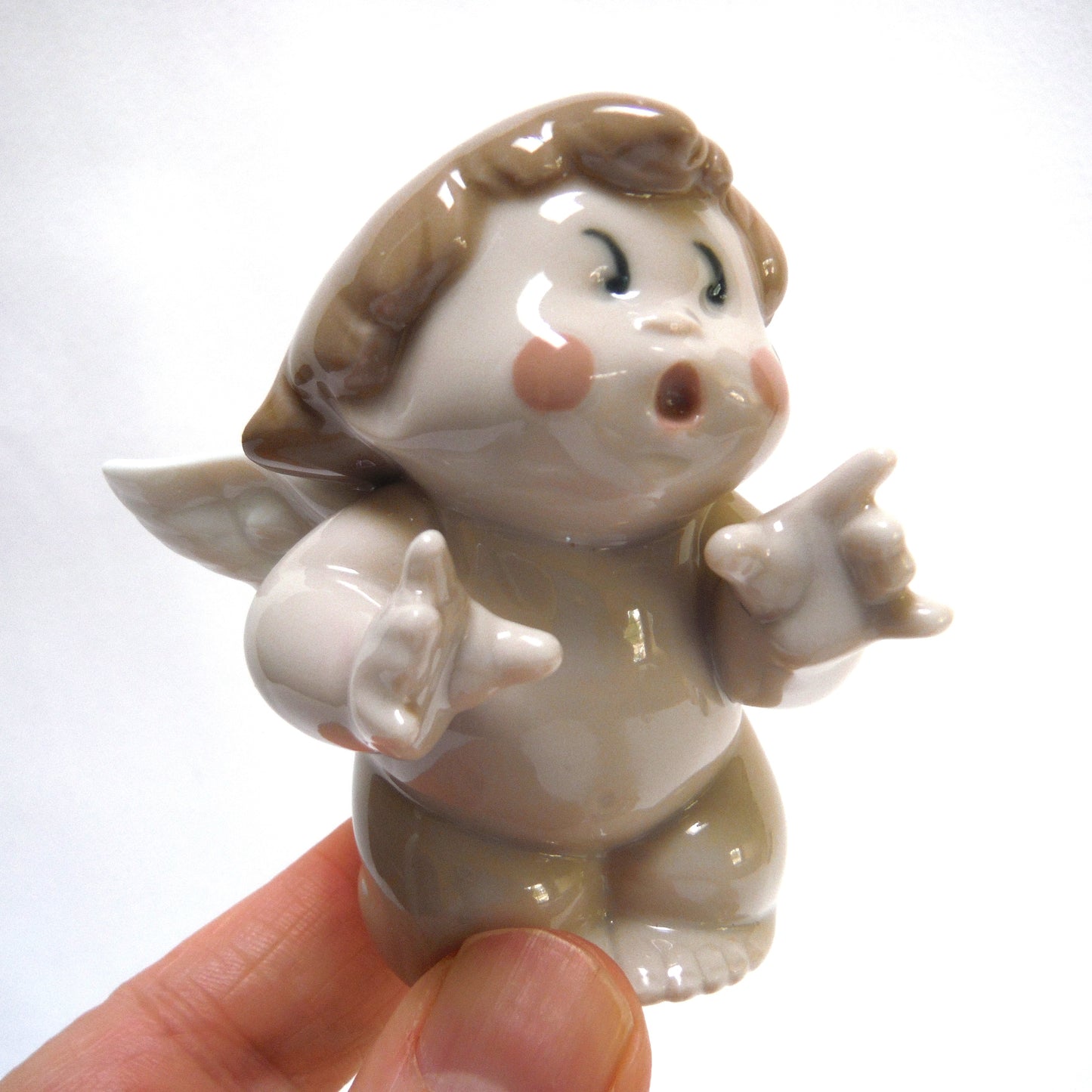CHEEKY CHERUB ANGELS: 'Oh No' and 'Surprise' Porcelain Figurines, from NAO - LLADRO SPAIN Collections (Priced Individually)