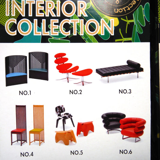 Spectacular REINA 1/12 Scale Design Interior Collection Miniature 6-Chair Set: 'VOLUME 6 DESIGNER CHAIRS', BRAND NEW OLD STOCK.