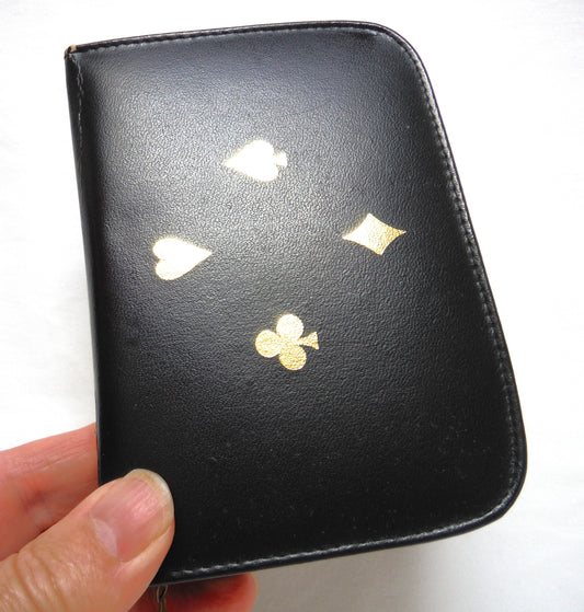 VINTAGE GRIFFON LEATHER PLAYING CARD CASE: Made in Austria and includes Original Score Pad and Pencil