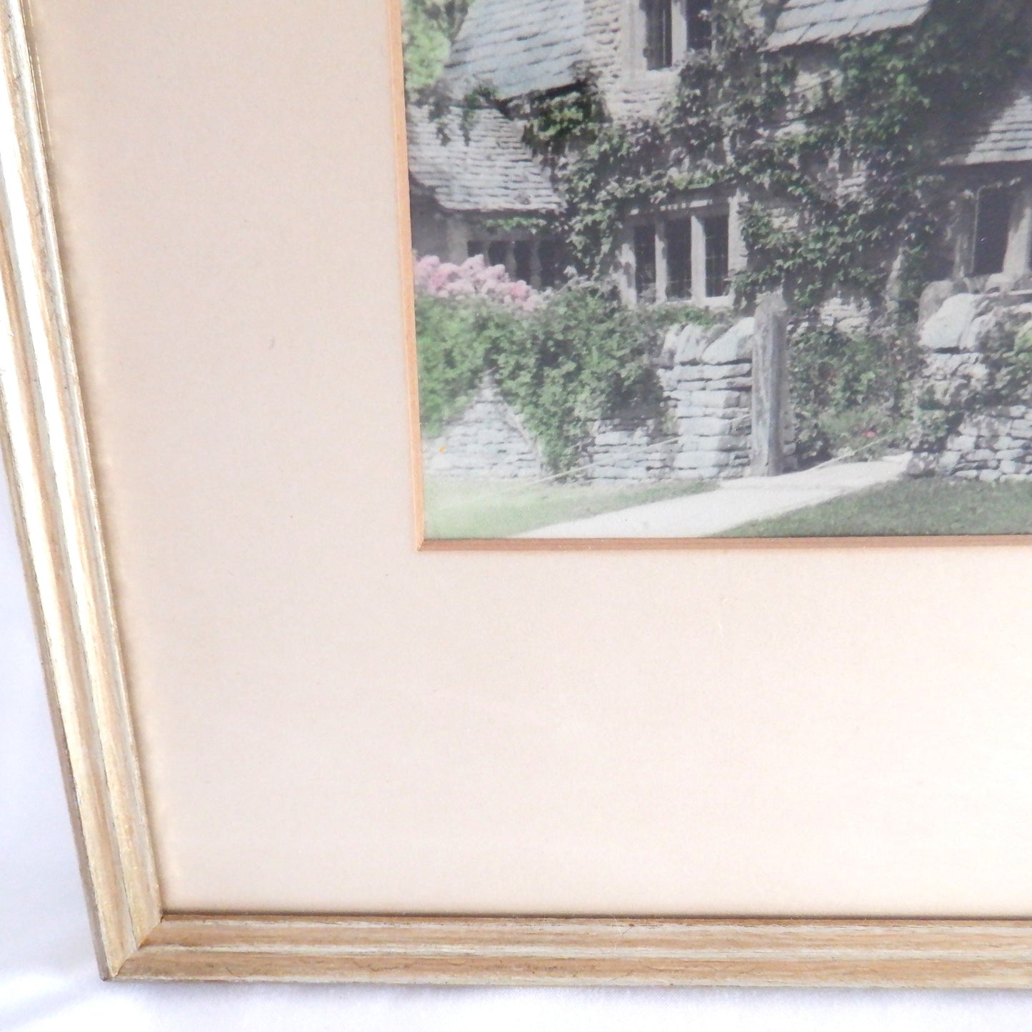"A STONE MANSION" The Vintage Black & White Hand-Tinted Photograph of a Mystery Mansion!