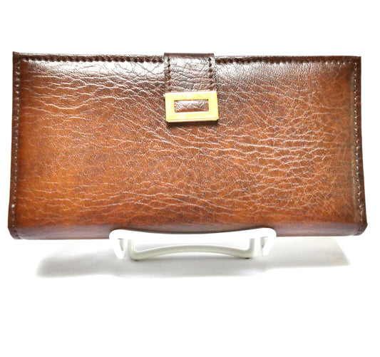 Vintage Canadian Copp Clark Games Leather Buxton Pouch DUAL PLAYING CARD BRIDGE SET