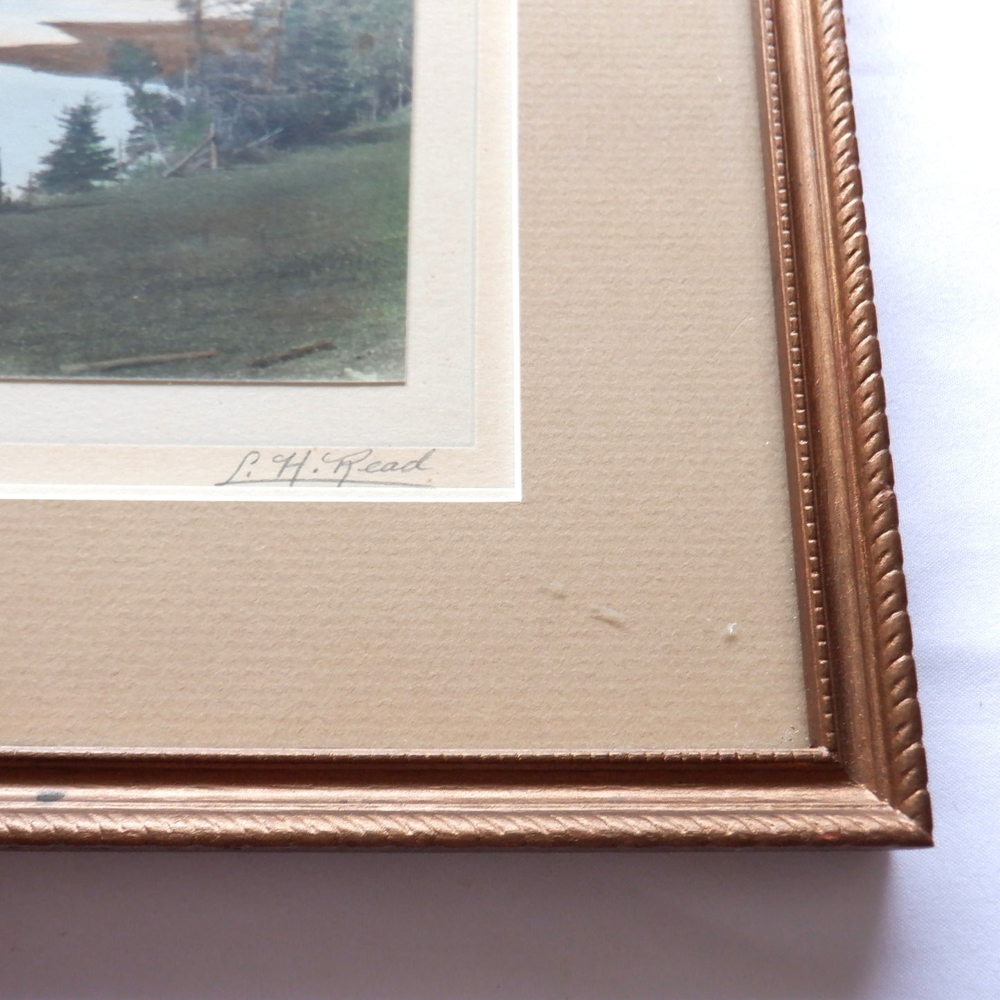 'CLINTON, Prince Edward Island', An Antique Hand-Tinted B&W Photograph by L.H. Read