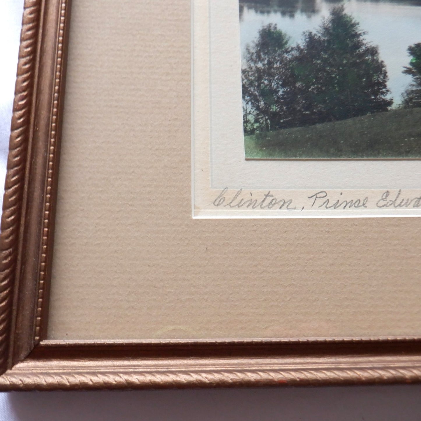 'CLINTON, Prince Edward Island', An Antique Hand-Tinted B&W Photograph by L.H. Read