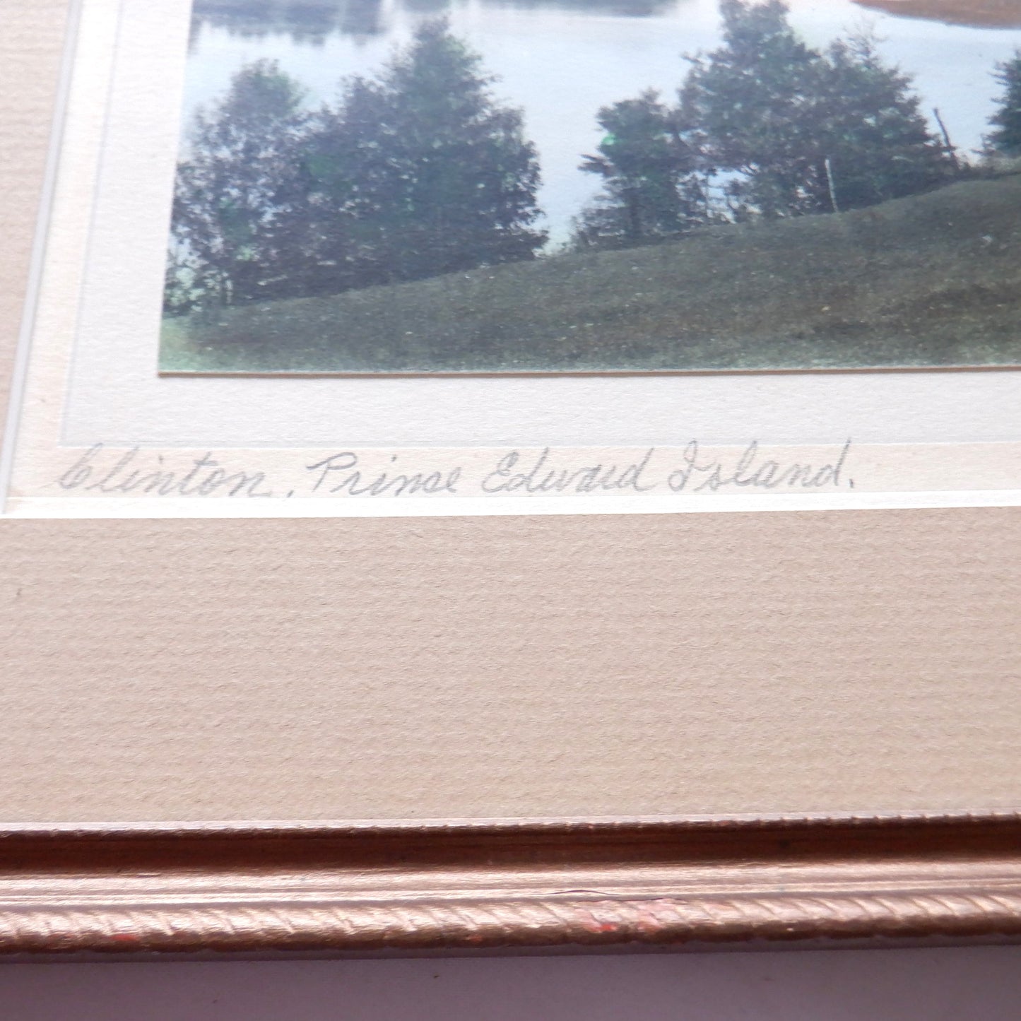 'CLINTON, Prince Edward Island', An Antique Hand-Tinted B&W Photograph by L.H. Read