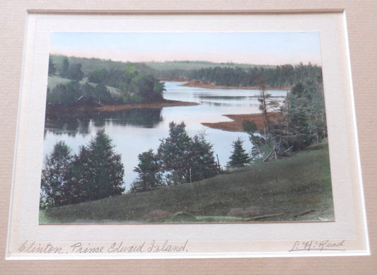 'CLINTON, Prince Edward Island', An Antique Hand-Tinted B&W Photograph by L.H. Read