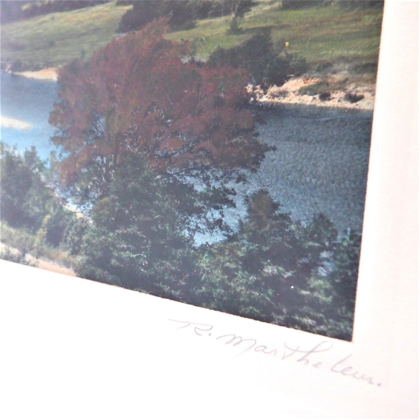 Vintage Hand-Tinted Nova Scotia Photograph by Raymond Martheleur: 'MARGAREE RIVER, CAPE BRETON'