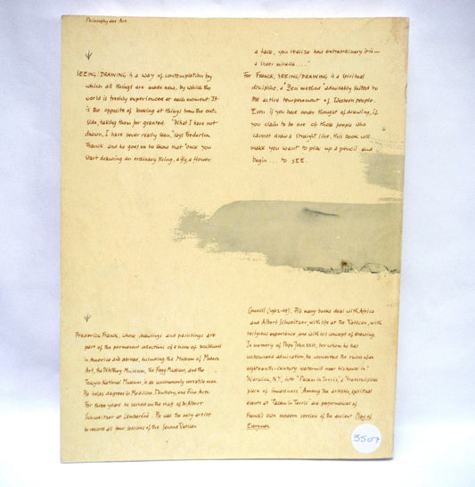 THE ZEN OF SEEING, Seeing / Drawing as Meditation, Drawn and Handwritten by Frederick Franck (1973 1st Ed.)