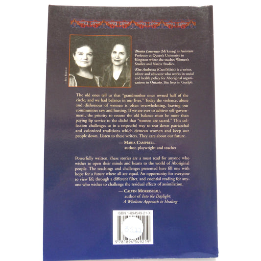 STRONG WOMEN STORIES, Native Vision and Community Survival, Edited by Kim Anderson & Bonita Lawrence (1st Ed. SIGNED)