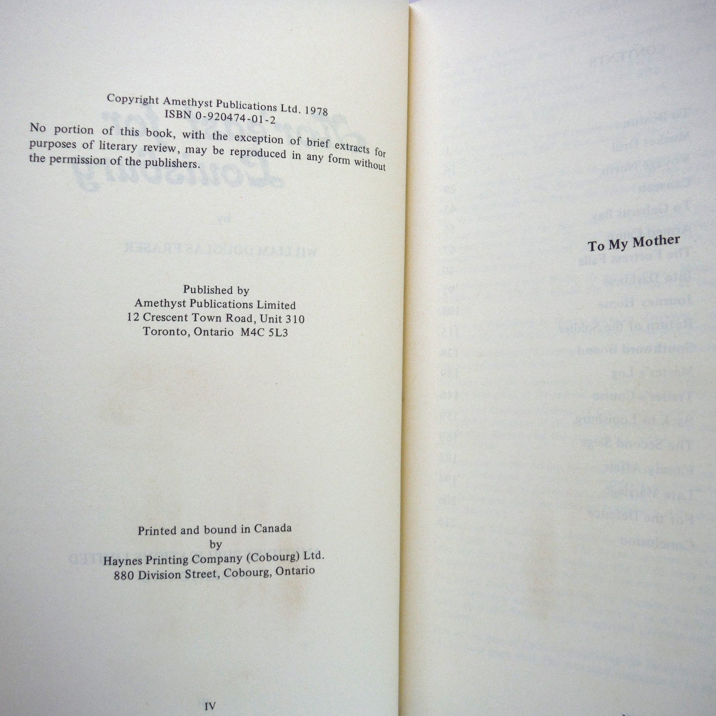 NOR'EAST FOR LOUISBURG, An Adventure Novel by William Douglas Fraser (1st Ed. SIGNED)