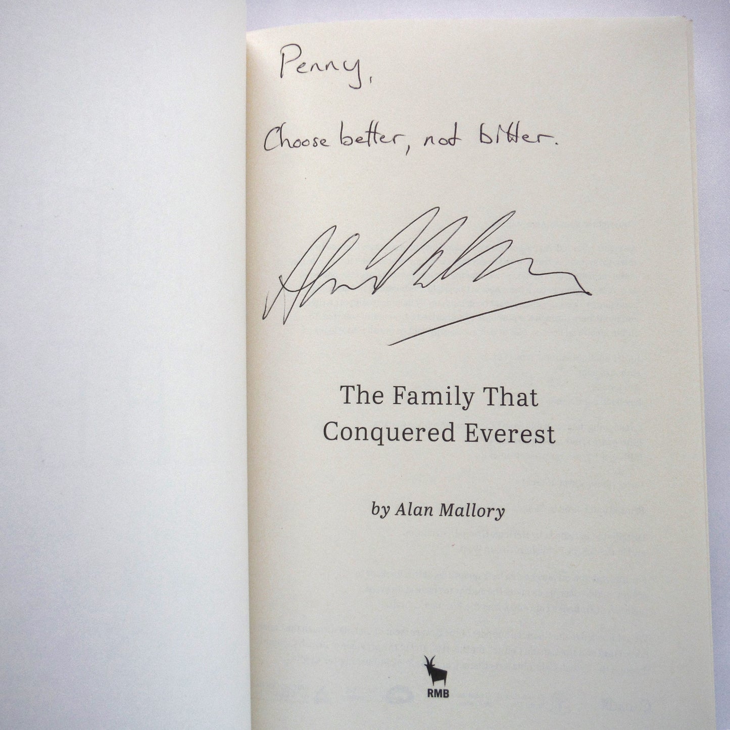 THE FAMILY THAT CONQUERED EVEREST, by Alan Mallory (1st Ed. SIGNED)