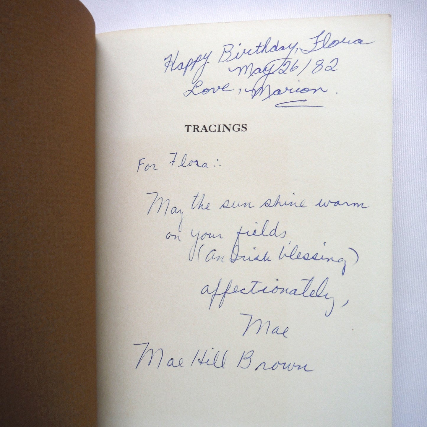 TRACINGS, Poetry by Mae Hill Brown (1st Ed. SIGNED)