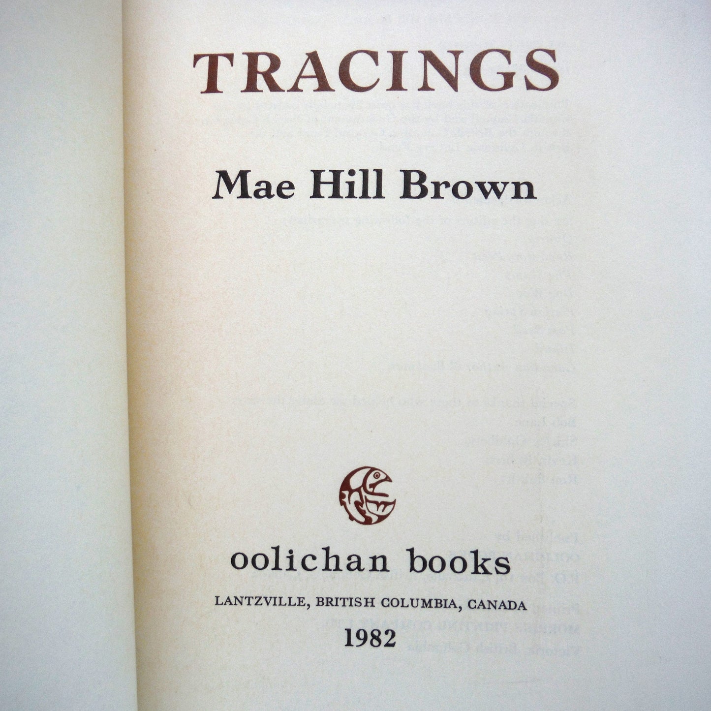 TRACINGS, Poetry by Mae Hill Brown (1st Ed. SIGNED)