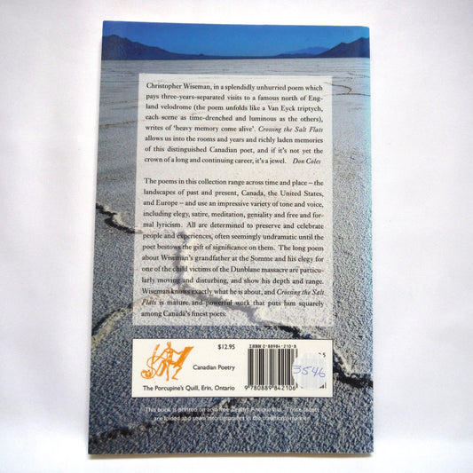 CROSSING THE SALT FLATS, Poetry by Christopher Wiseman (1st Ed. SIGNED)