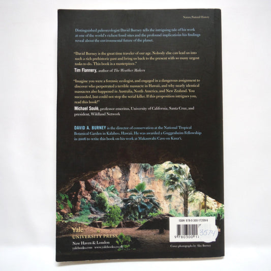 BACK TO THE FUTURE IN THE CAVES OF KAUA'I, A Scientist's Adventures in the Dark, by David A. Burney (1st Ed. SIGNED)