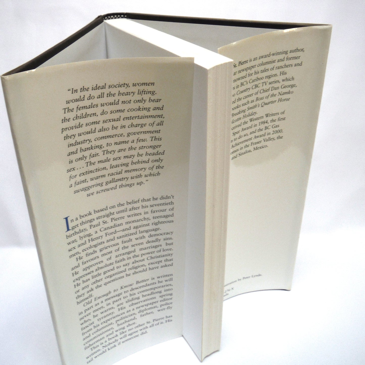 OLD ENOUGH TO KNOW BETTER, Short Stories by Paul St. Pierre (1st Ed. SIGNED)