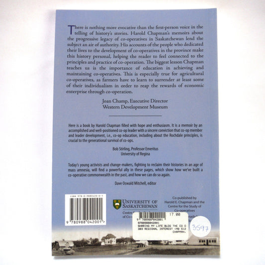 SHARING MY LIFE, Building the Co-operative Movement, by Harold E. Chapman (1st Ed. SIGNED)