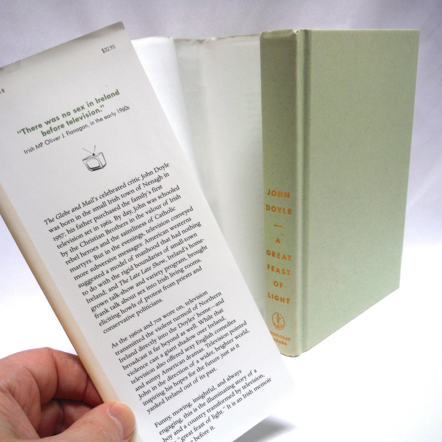 A GREAT FEAST OF LIGHT, Growing Up Irish in the Television Age, by John Doyle (1st Ed. SIGNED)
