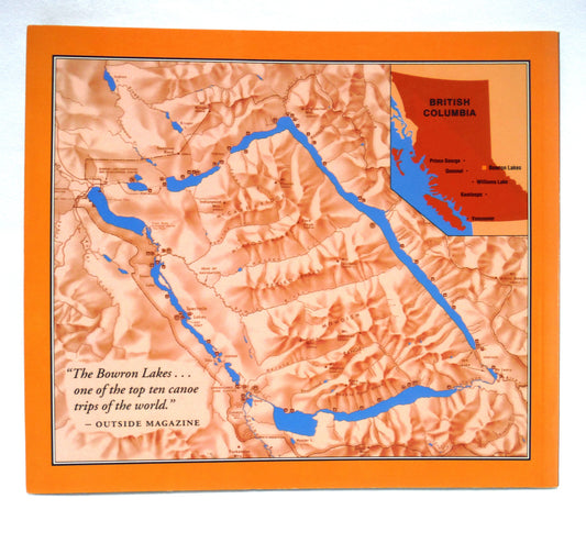 THE BOWRON LAKES, British Columbia's Wilderness Canoe Circuit, by Chris Harris and Jenny Wright (1991 1st Ed.)