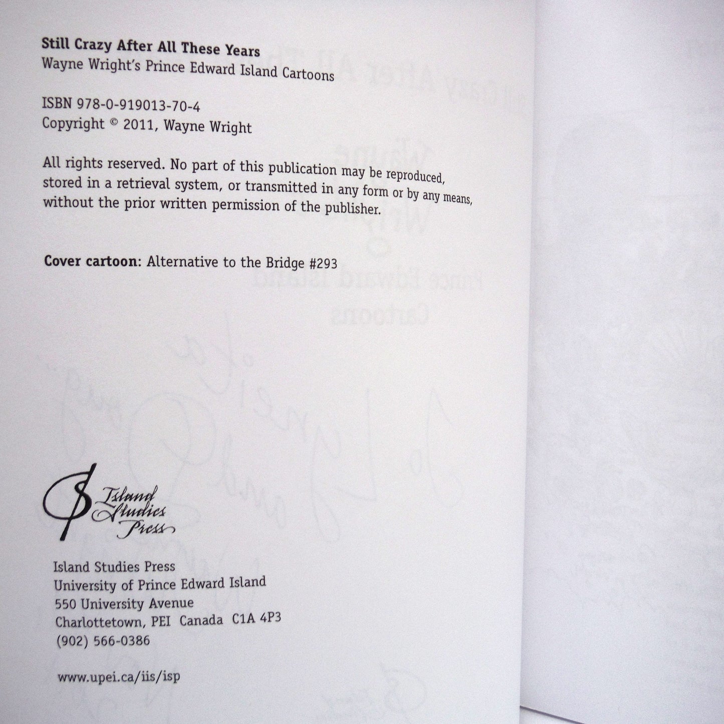 STILL CRAZY AFTER ALL THESE YEARS, Prince Edward Island Cartoons by Wayne Wright (1st Ed. SIGNED)