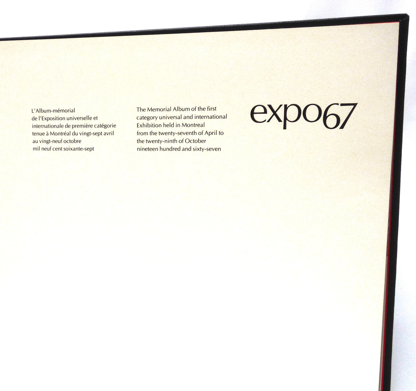 THE EXPO 67 MEMORIAL ALBUM, by Thomas Nelson and Sons Canada Limited (1967 1st Ed.)