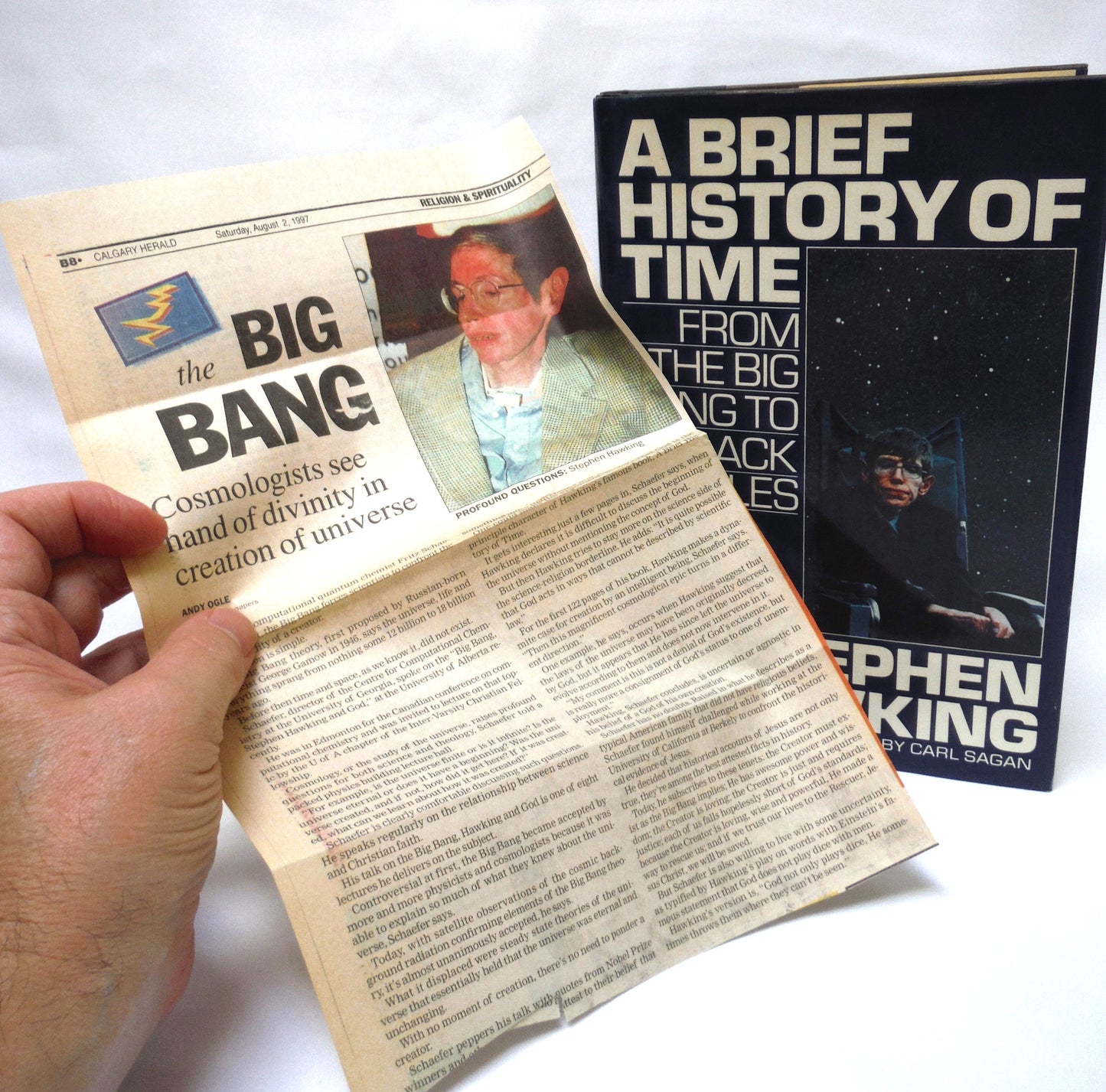 A BRIEF HISTORY OF TIME, From the Big Bang to Black Holes, by Stephen W. Hawking (1988 1st Ed.)