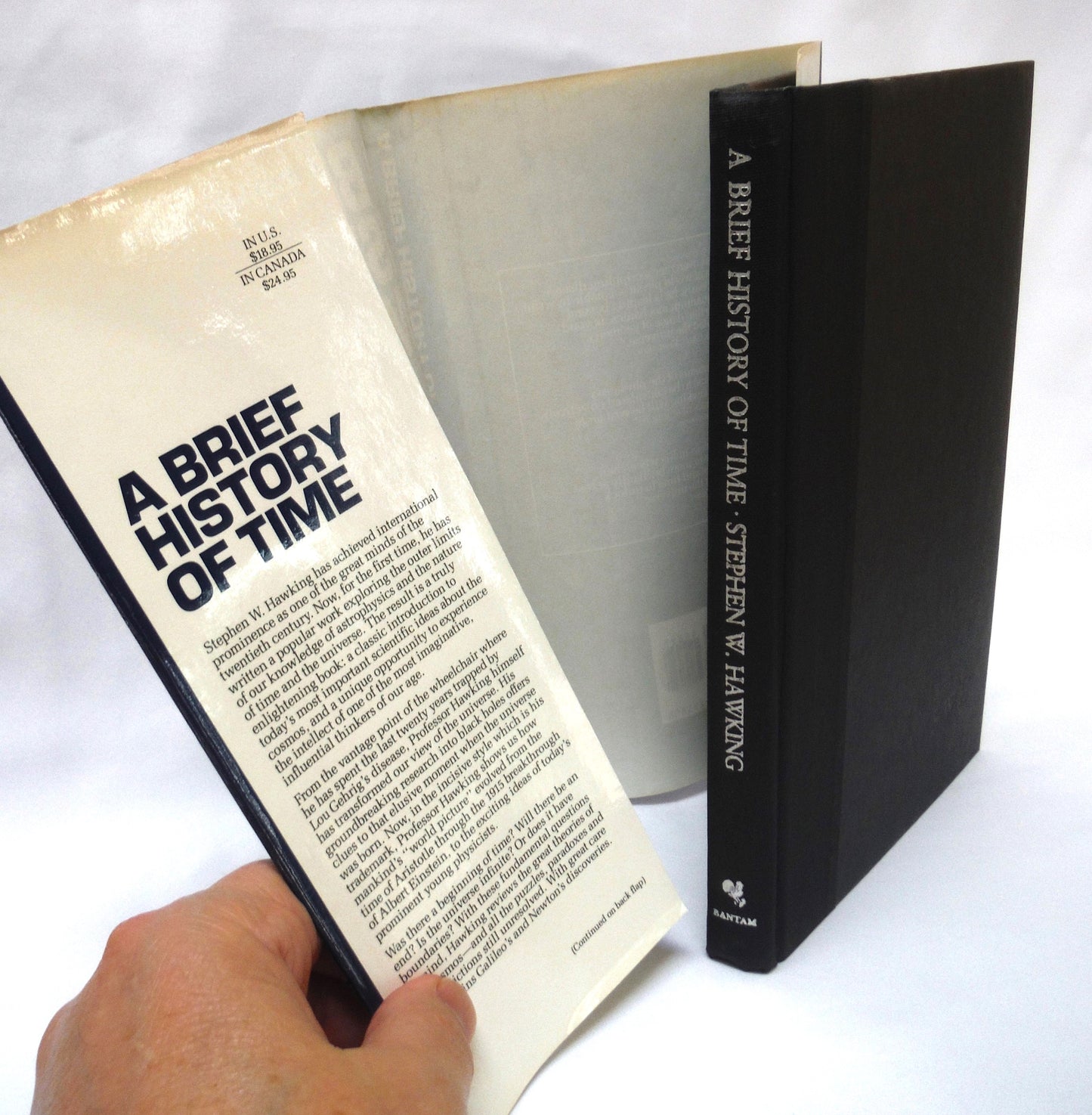 A BRIEF HISTORY OF TIME, From the Big Bang to Black Holes, by Stephen W. Hawking (1988 1st Ed.)
