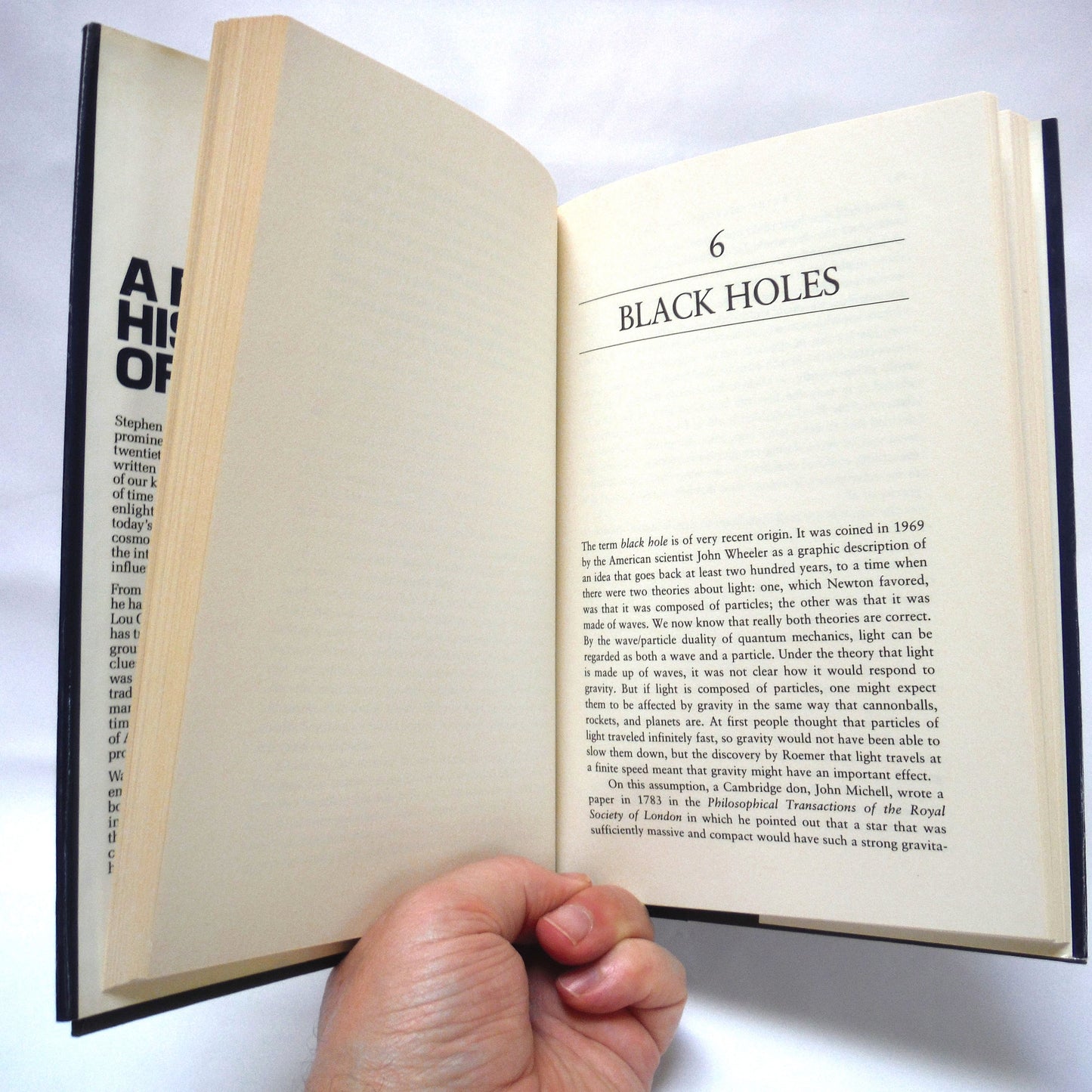 A BRIEF HISTORY OF TIME, From the Big Bang to Black Holes, by Stephen W. Hawking (1988 1st Ed.)