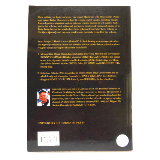 FATHER LEE'S OPERA QUIZ BOOK, by M. Owen Lee (2000 1st Ed.)