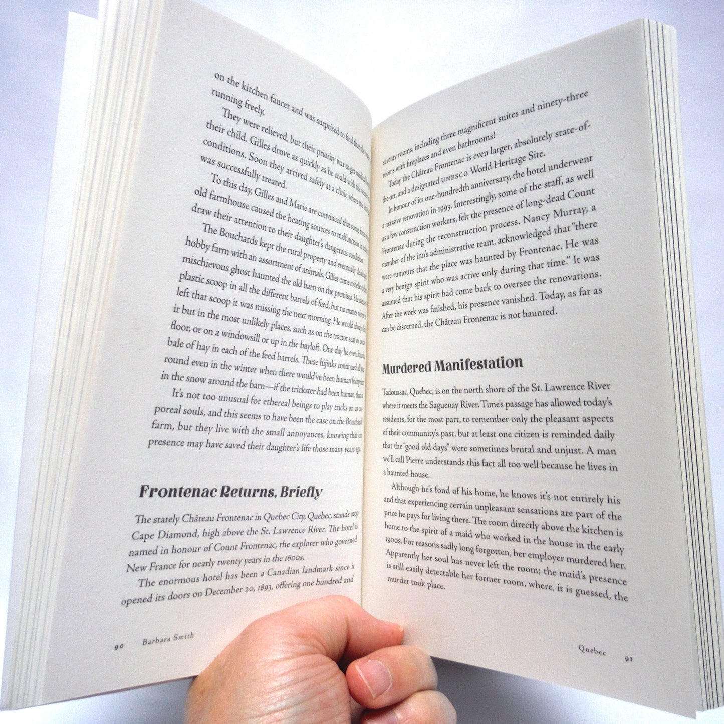 GREAT CANADIAN GHOST STORIES, Legendary Tales of Hauntings from Coast to Coast, by Barbara Smith (2018 1st Ed.)