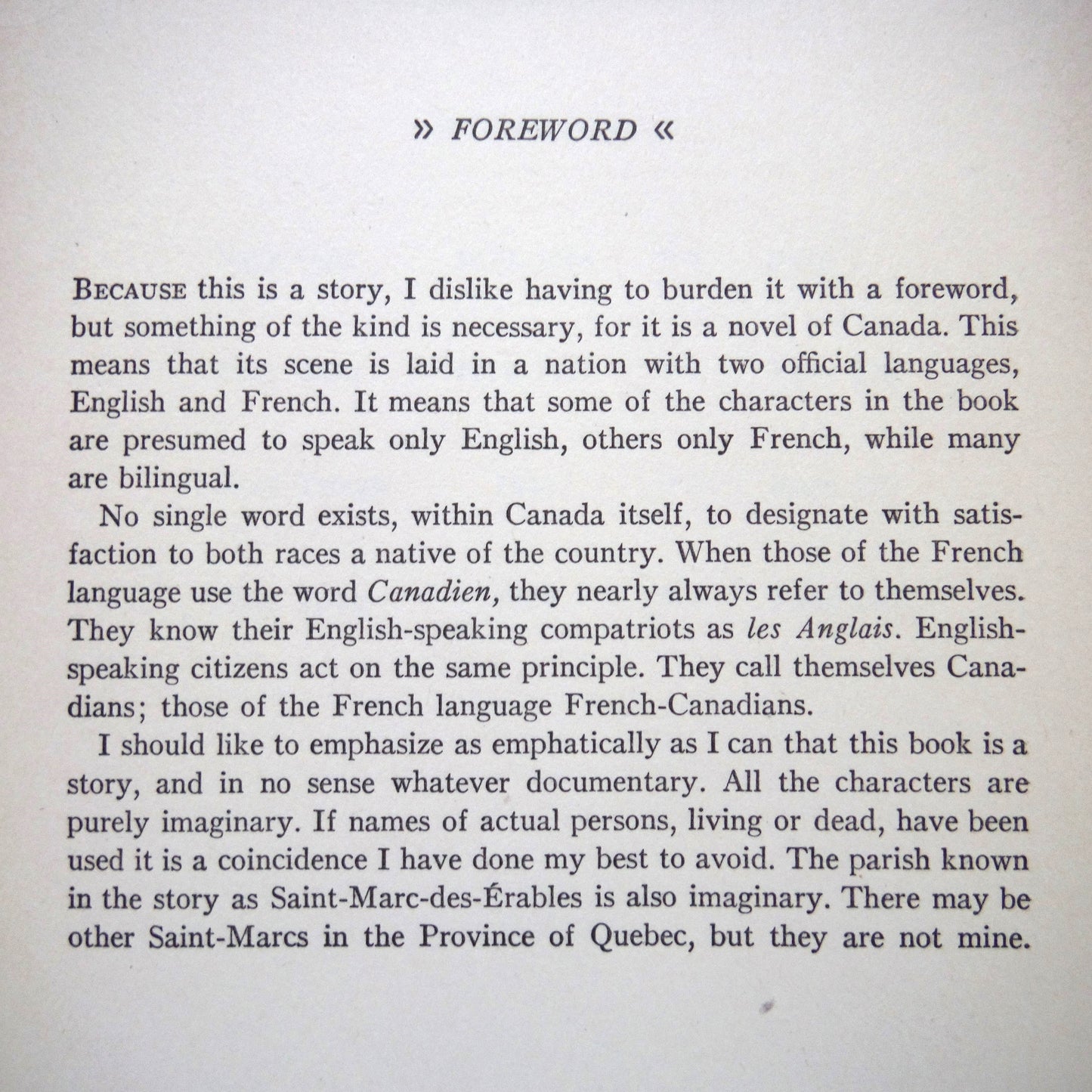 TWO SOLITUDES, by Hugh MacLennan: The RARE Edition by Duell, Sloan and Pearce of New York, USA (1945 1st Ed.)
