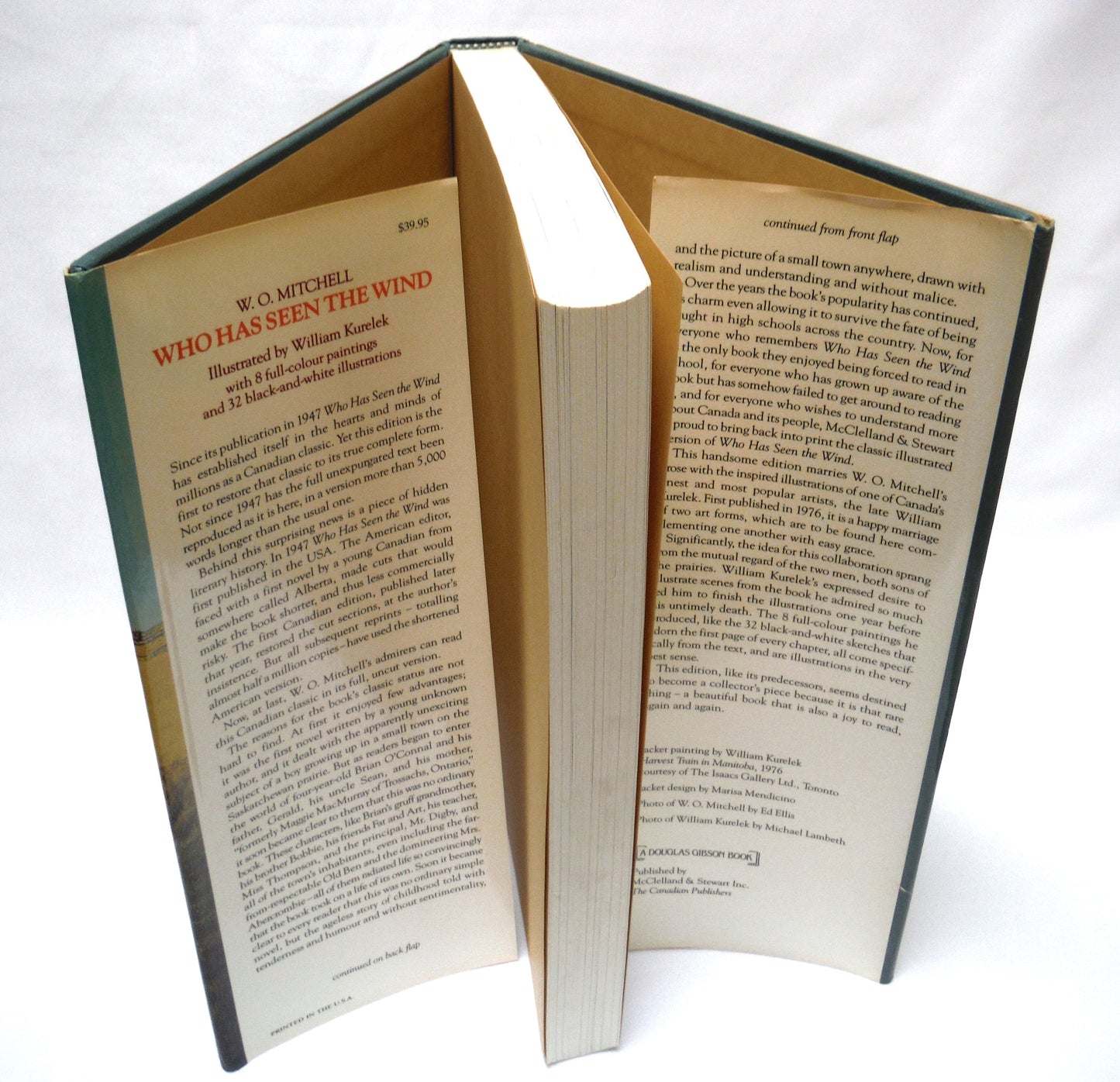 WHO HAS SEEN THE WIND, The Hardcover Illustrated Edition by W.O. Mitchell and William Kurelek, 1991