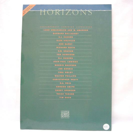 HORIZONS: Contemporary Canadian Landscapes, Selected by Marci Lipman and Louise Lipman (1985 1st Ed.)