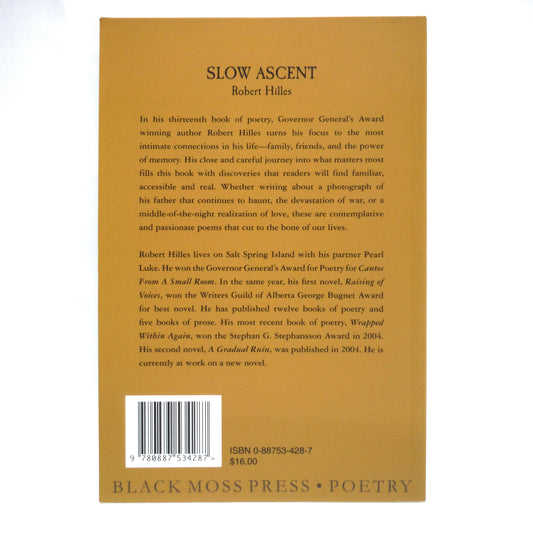 SLOW ASCENT, Poetry by Robert Hilles (1st Ed. SIGNED)