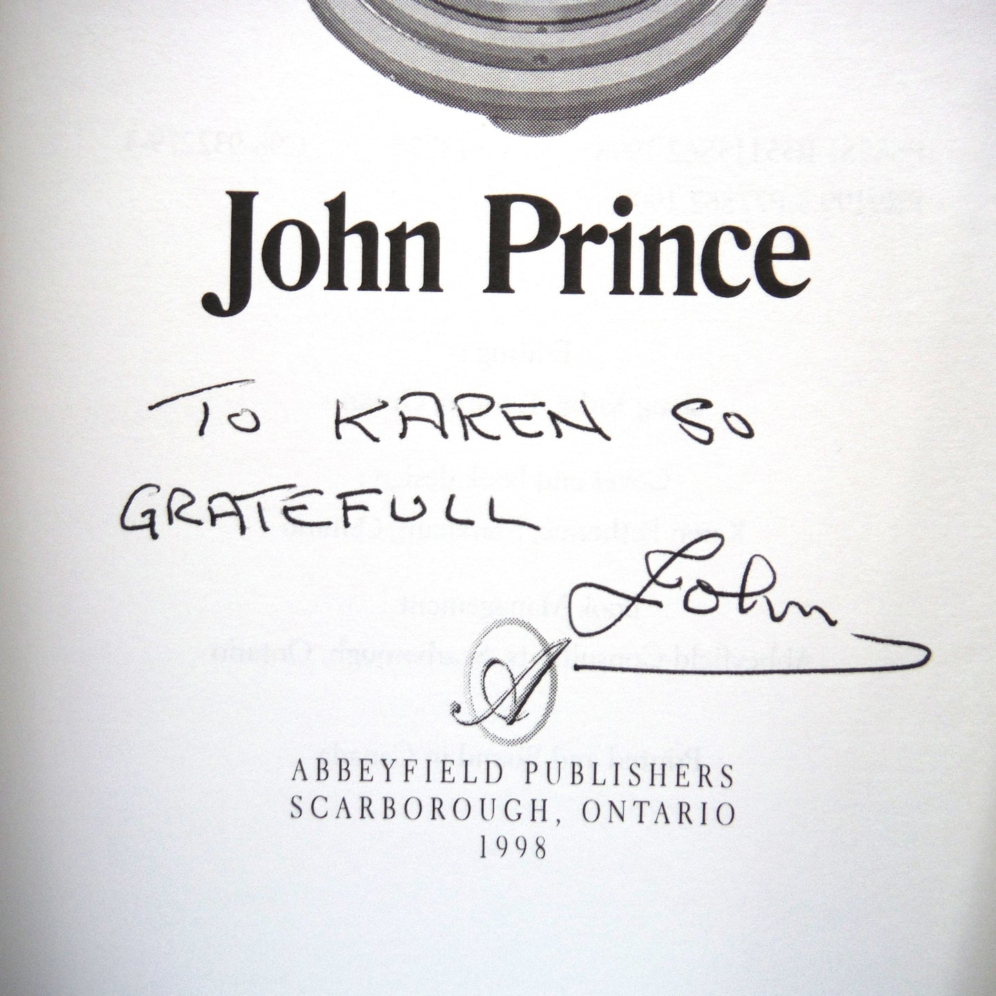 SPARKS RETURNS, A Harry Sparks Novel by John Prince (1st Ed. SIGNED)