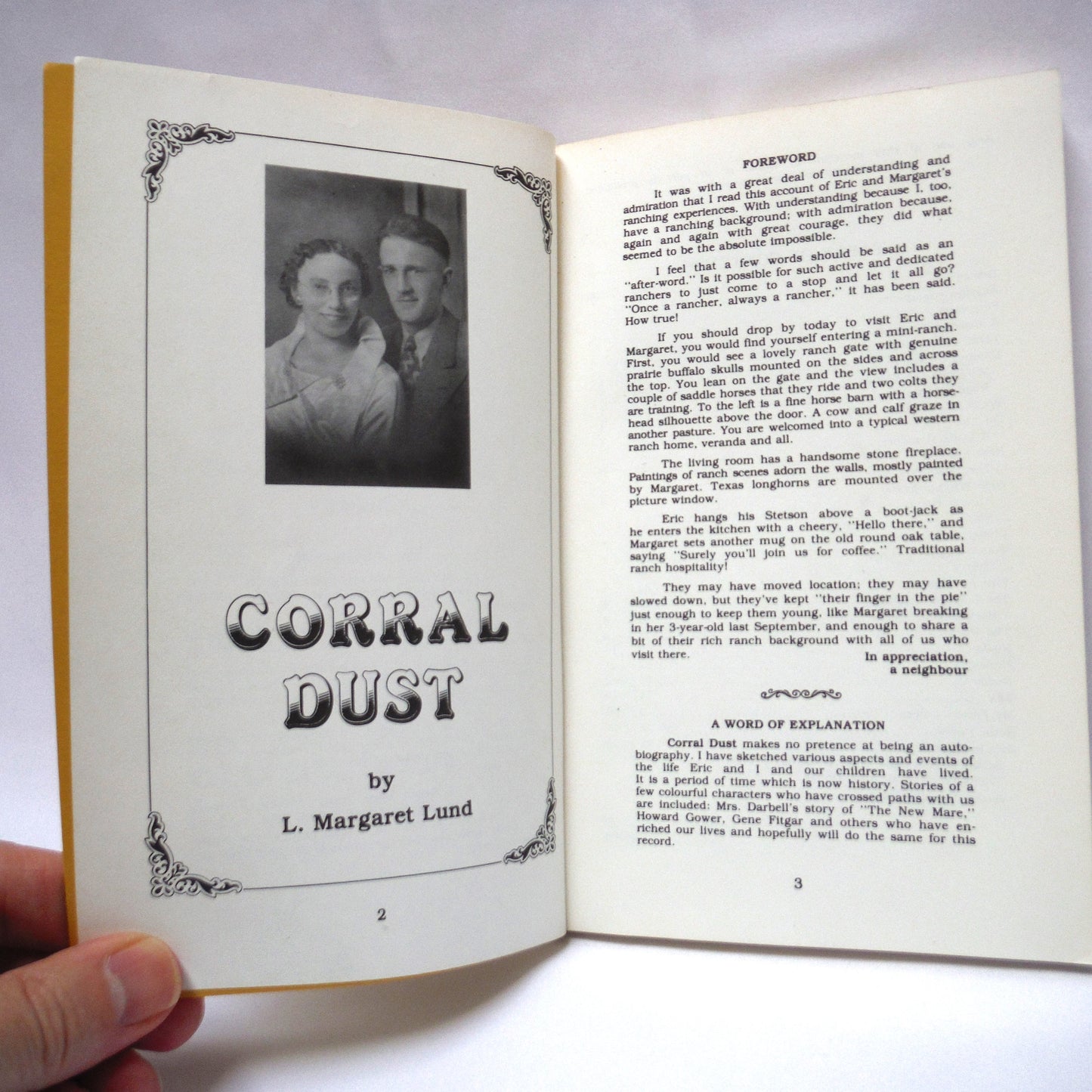 CORRAL DUST, A Family Autobiography by L. Margaret Lund (1st Ed. SIGNED)