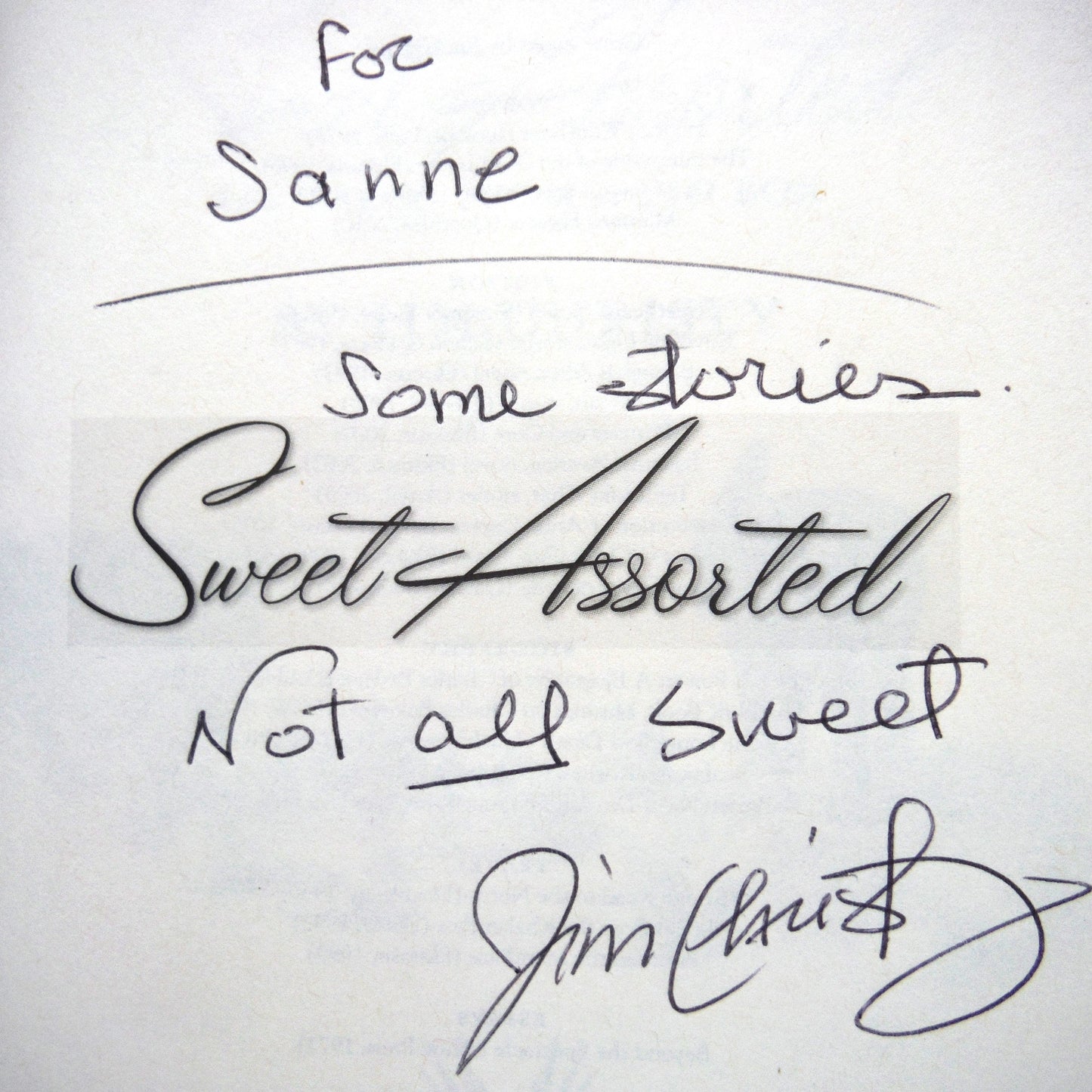 SWEET ASSORTED, 121 Takes From a Tin Box, by Jim Christy (1st Ed. SIGNED)