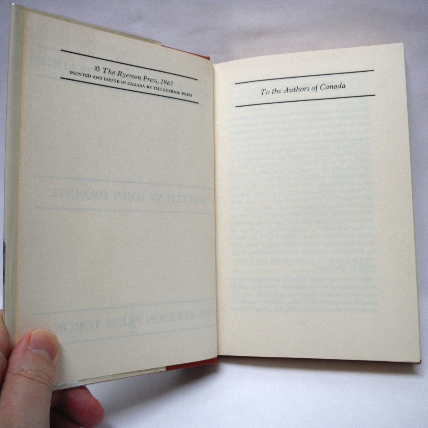 STORIES WITH JOHN DRAINIE, by Various Authors of Canada, as Edited by John Drainie (1963 1st Ed.)