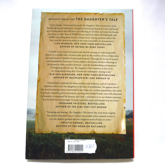 THE DAUGHTER'S TALE, A Novel by Armando Lucas Correa (2019 1st Cdn Ed.)