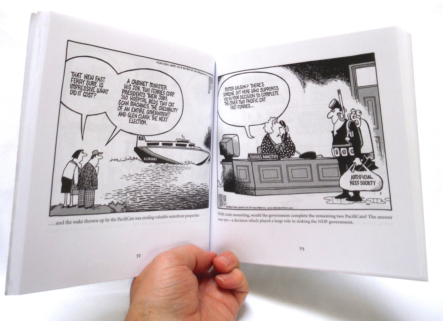 NO SAILING WAITS, and Other Ferry Tales, 30 Years of BC Ferries Cartoons by Adrian Raeside (2012 1st Ed.)