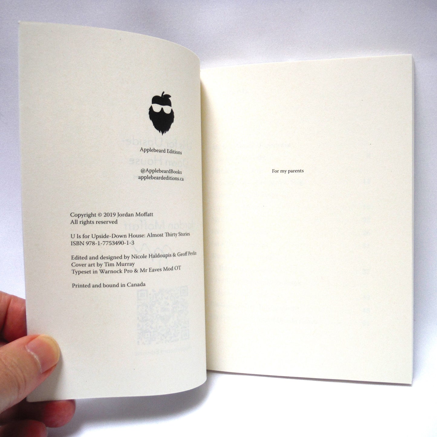 U IS FOR UPSIDE-DOWN HOUSE, Almost thirty Stories by Jordan Moffatt (1st Ed. SIGNED)