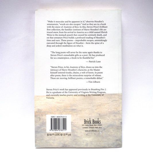 ANATOMY OF KEYS, Poetry of Steven Price (1st Ed. SIGNED)