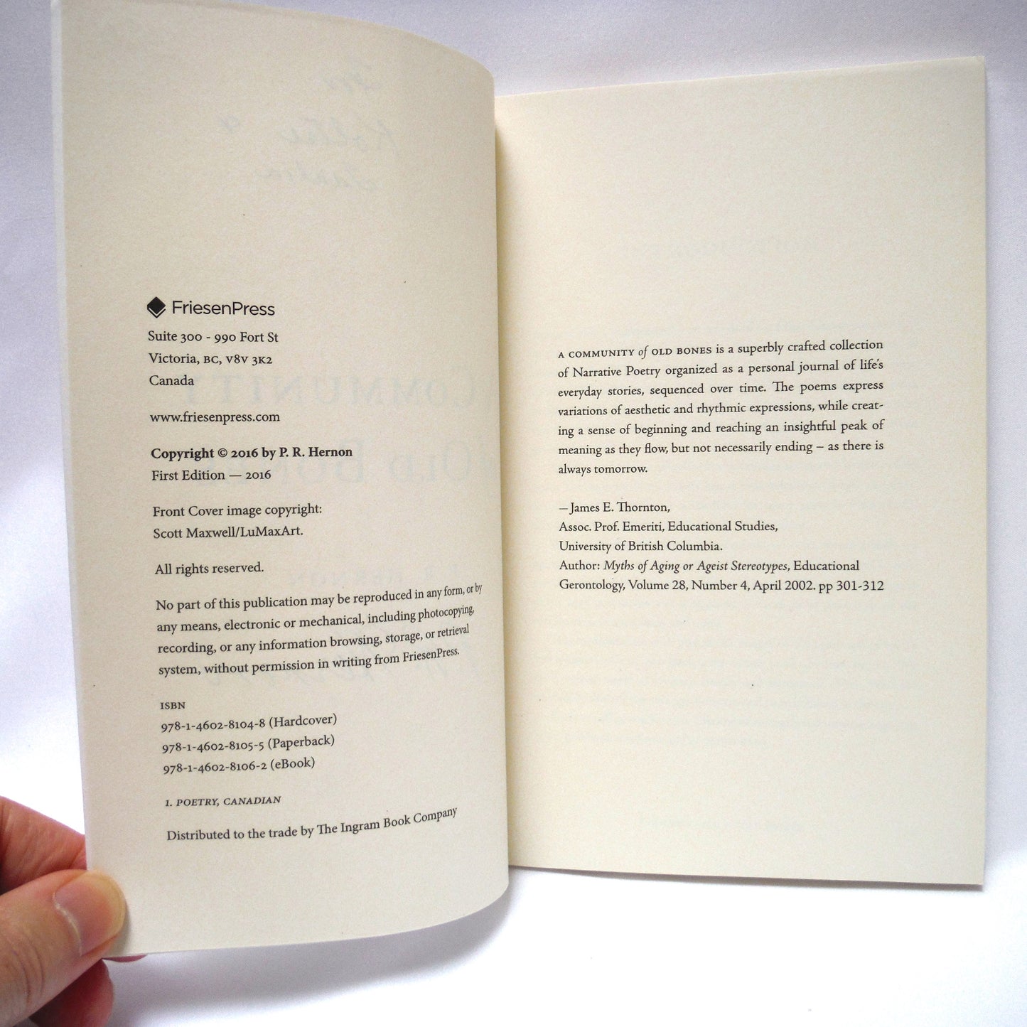 A COMMUNITY OF OLD BONES, Poetry by P.R. Hernon (1st Ed. SIGNED)