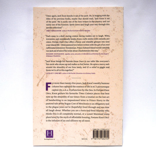 FORTUNE KNOX ONCE, More Musings From The Edge by Jack Knox (1st Ed. SIGNED)