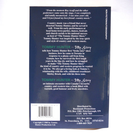 TOMMY HUNTER, My Story: A Reprint From the 1985 Edition, with Liane Heller (1st Ed. SIGNED)