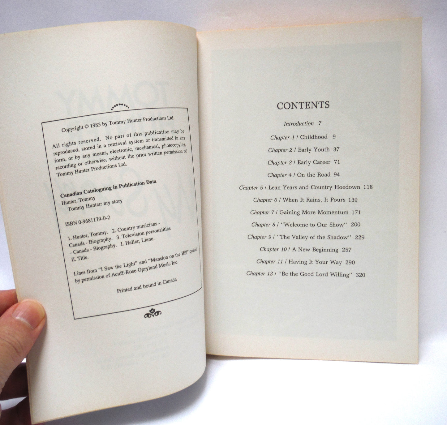 TOMMY HUNTER, My Story: A Reprint From the 1985 Edition, with Liane Heller (1st Ed. SIGNED)