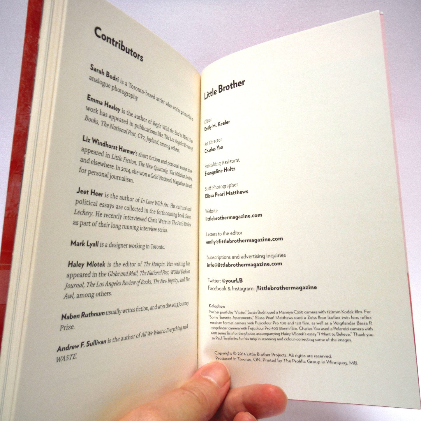 LITTLE BROTHER MAGAZINE NO. 5, Edited by Emily M. Keeler (2014 1st Ed.)