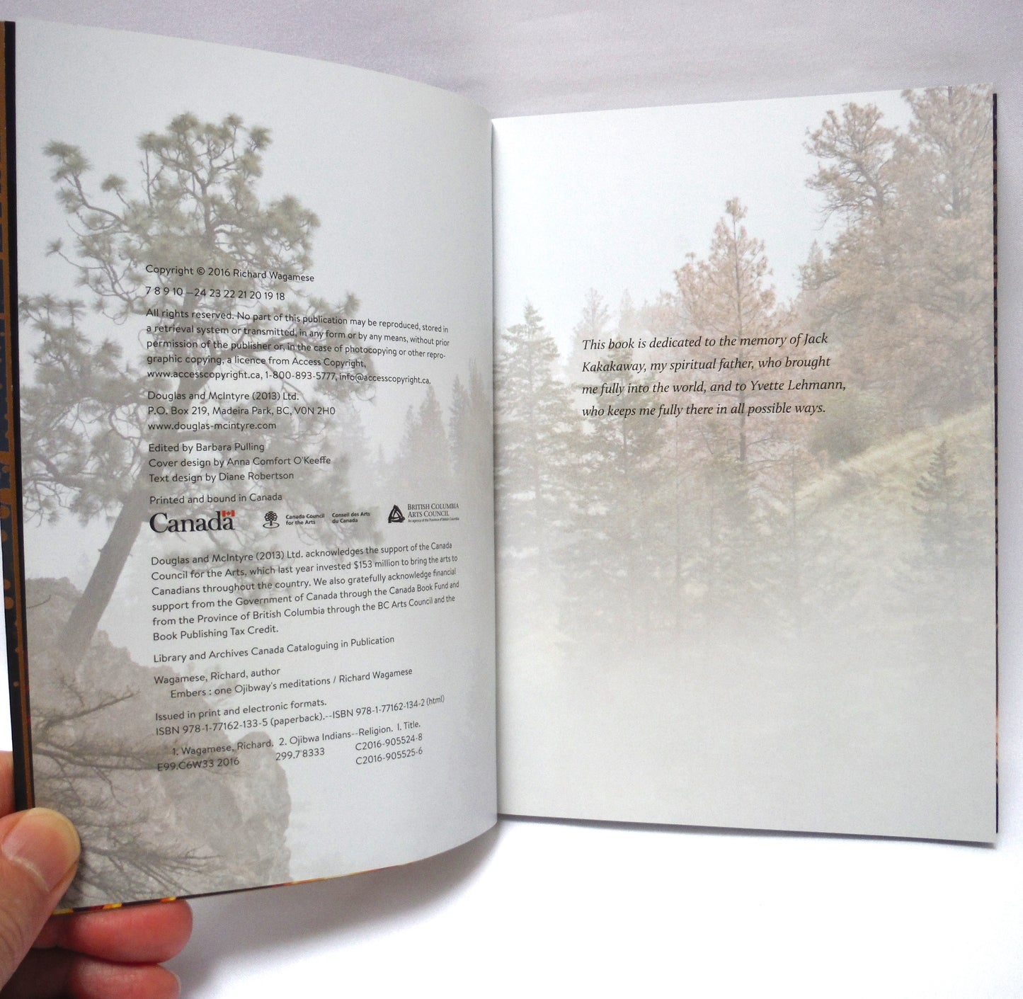 EMBERS: One Ojibway's Meditations by Richard Wagamese (2016 1st Ed.)