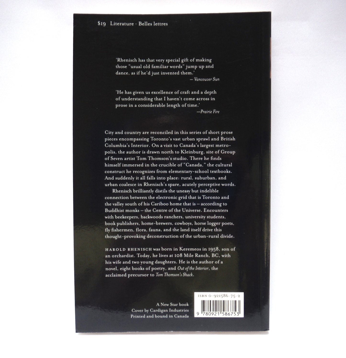 TOM THOMSON'S SHACK, by Harold Rhenisch (2000 1st Ed.)