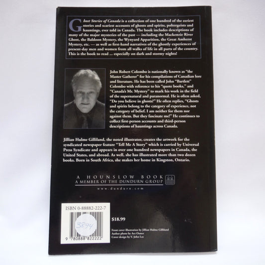 GHOST STORIES OF CANADA, by John Robert Colombo (2000 1st Ed.)