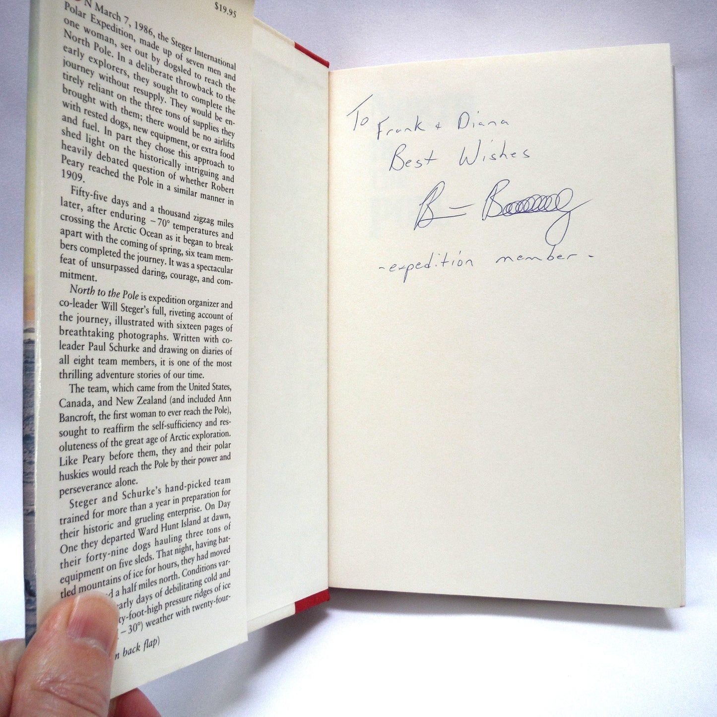 NORTH TO THE POLE, by Will Steger with Paul Schurke (1st Ed. SIGNED)